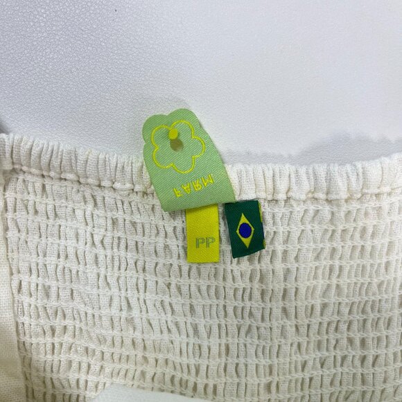 NWOT Farm Rio Stretch Linen Blend Cami Maxi Dress Size XS Classic Off White - Picture 9 of 11